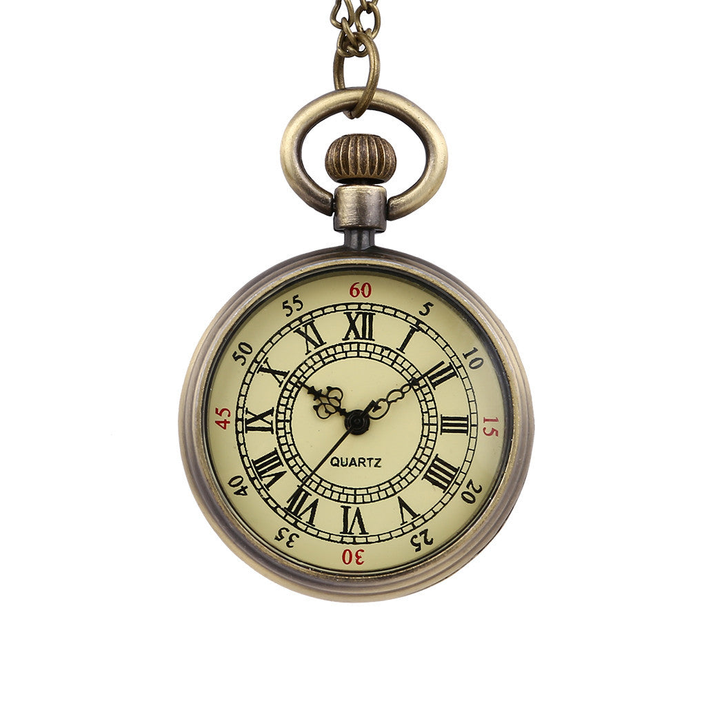 Vintage Round Dial Quartz Small Pocket Watch