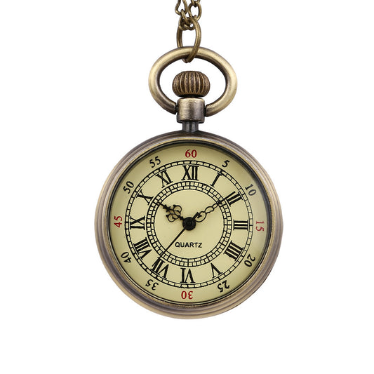 Vintage Round Dial Quartz Small Pocket Watch