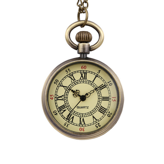 Vintage Round Dial Quartz Small Pocket Watch
