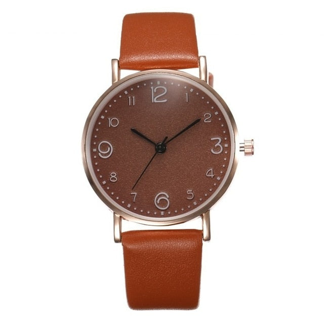 Top Style Fashion Women's Luxury Leather Band Analog Quartz