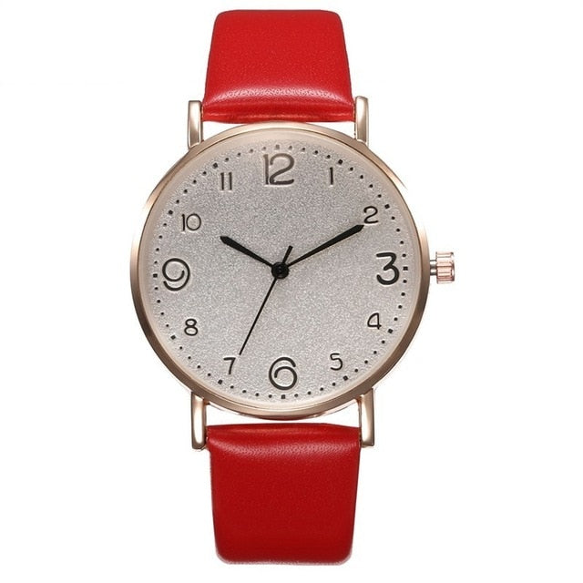 Top Style Fashion Women's Luxury Leather Band Analog Quartz