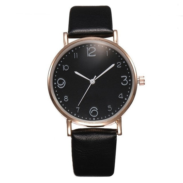Top Style Fashion Women's Luxury Leather Band Analog Quartz