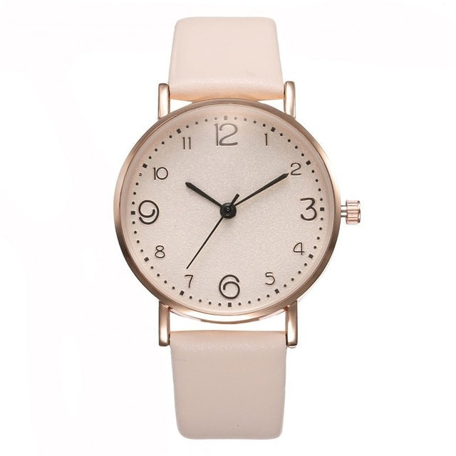 Top Style Fashion Women's Luxury Leather Band Analog Quartz