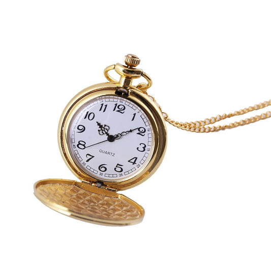 Classic Large TwoFaced Gold Fashion Pocket Watch
